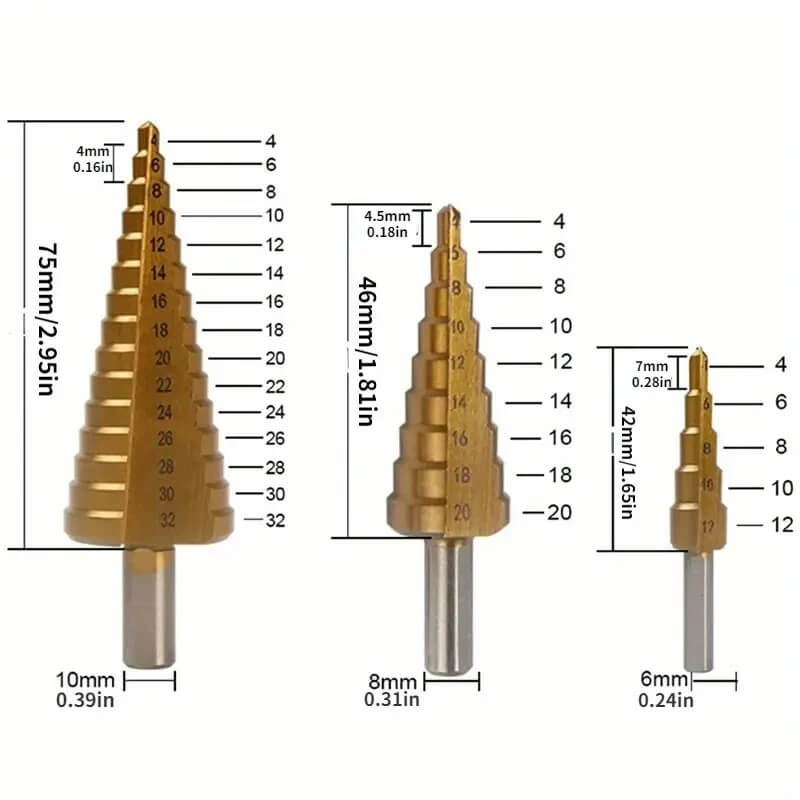 Drill Master Pro: Pack x6 Brocas Escalonadas